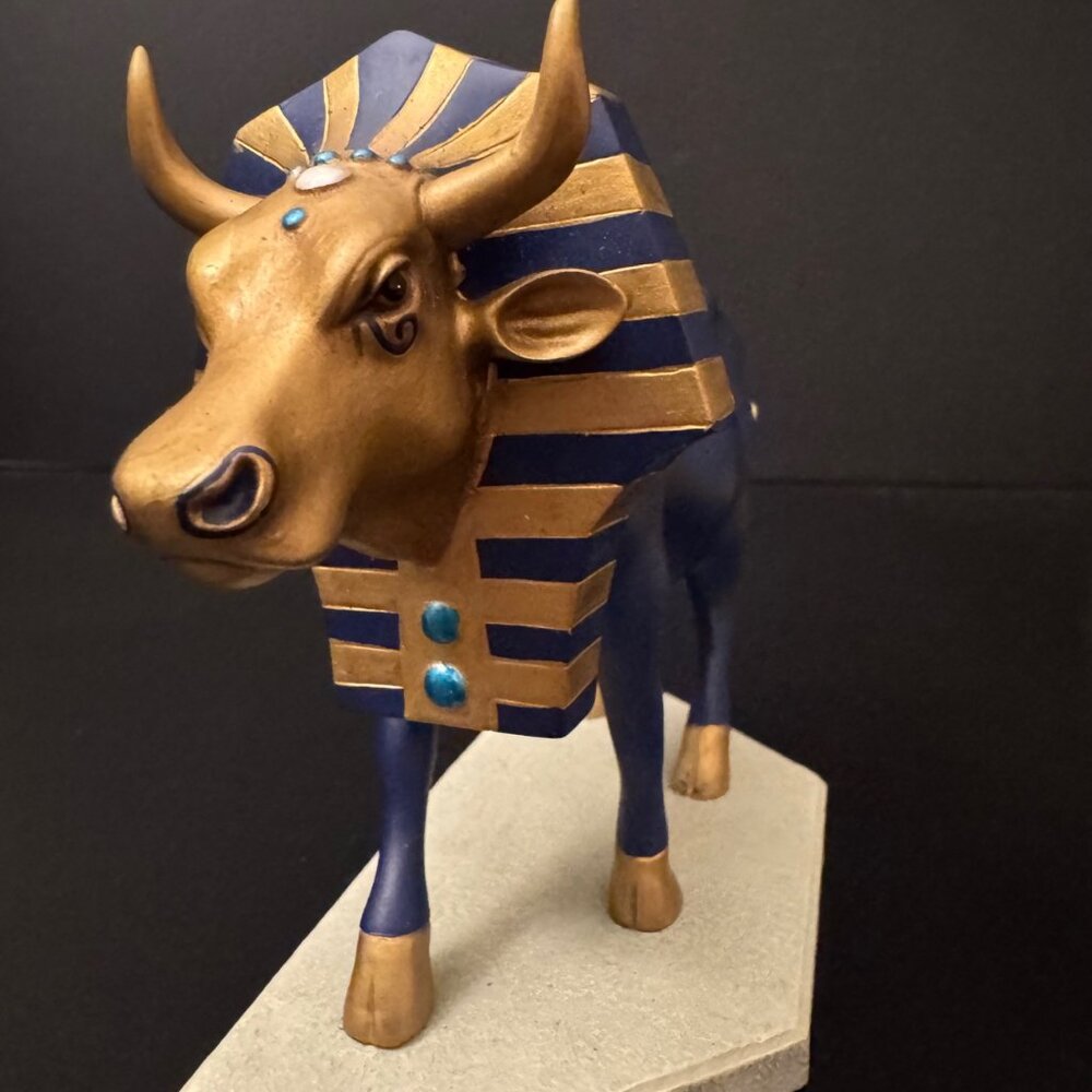 Cow Parade "Tutancowmon" Cow Resin Figurine #9126 Vintage 2000 Limited Edition - Picture 7 of 13